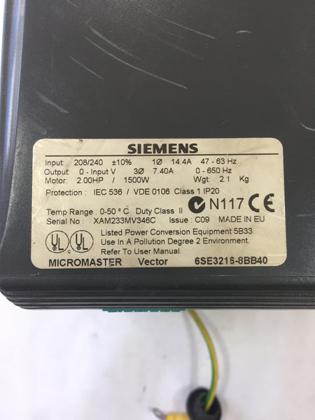 Siemens Micromaster Frequency Converter Vector