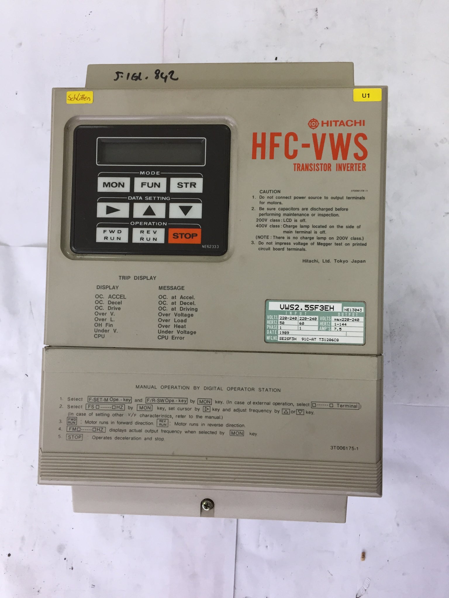 Hitachi HFC-VWS