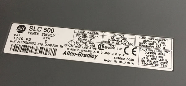 Allen-Bradley SLC 500 Power supply